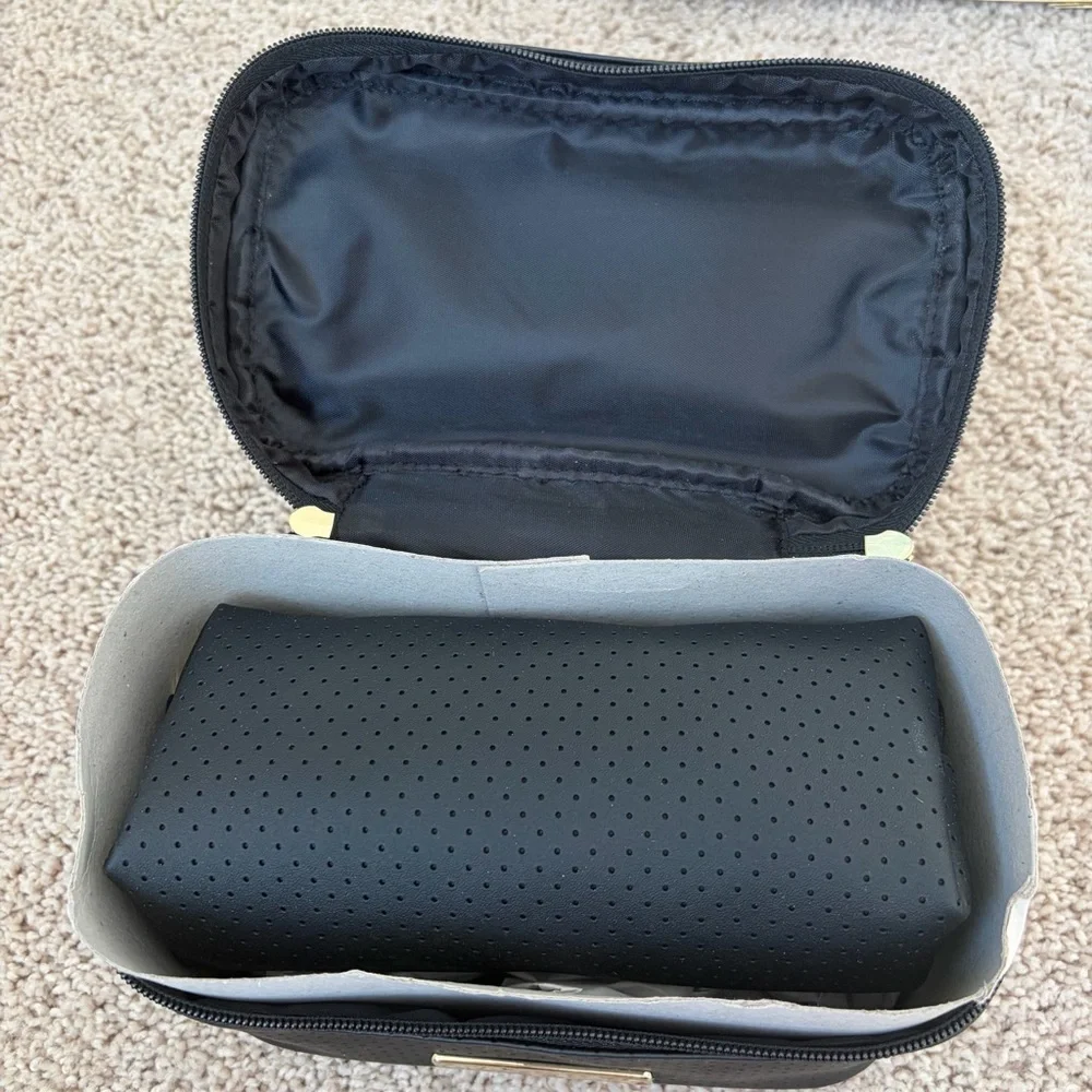 Tartan + Twine Black soft train case Cosmetic Bag two piece set